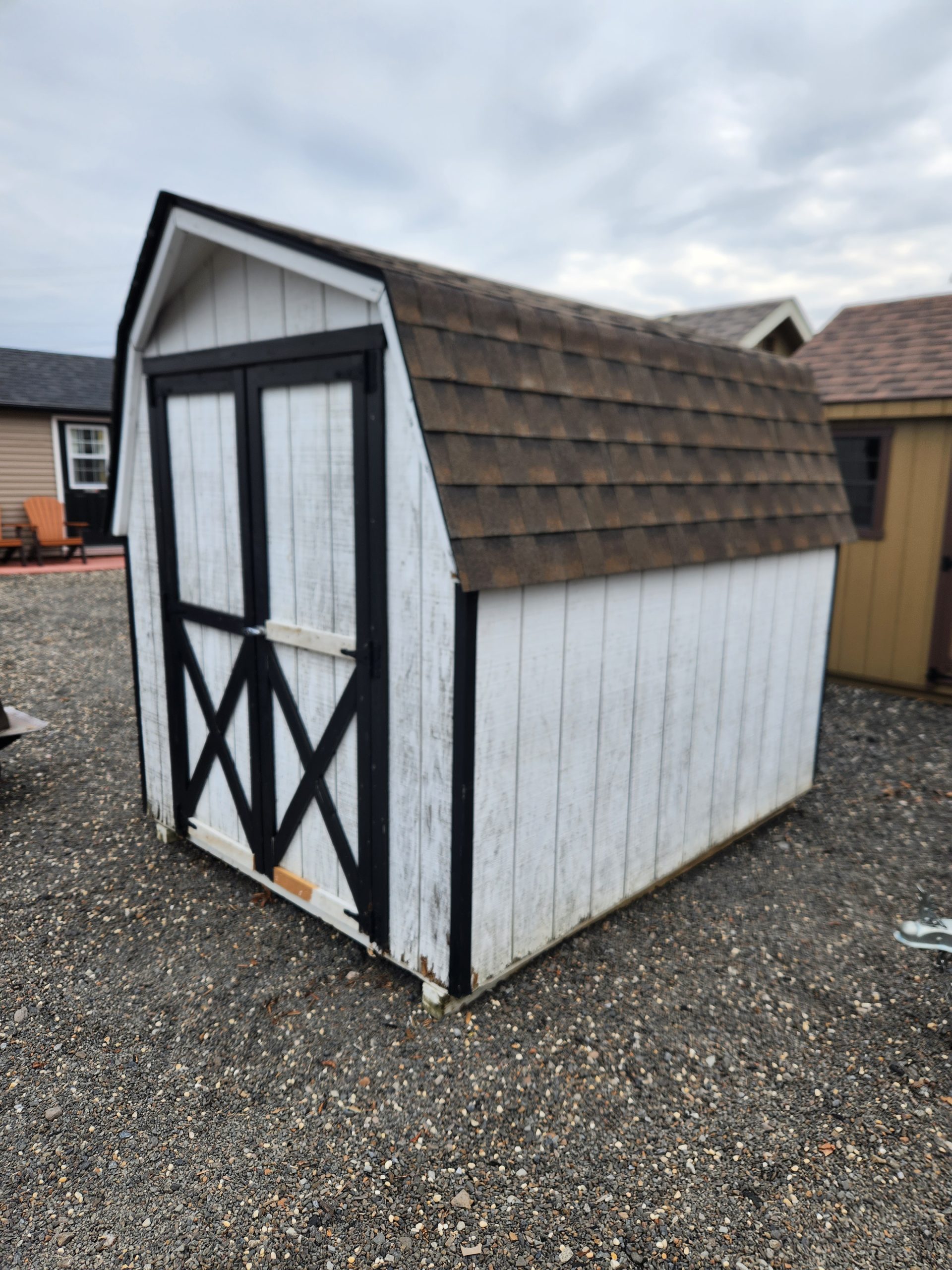 Used 6 x 8 Mini Barn New roof installed $850.00
