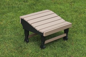Poly furniture black and brown footstool