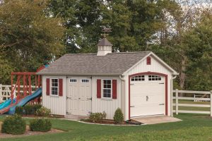 garage shed with cupola and extra doors