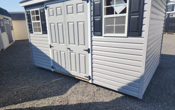 8x12 Vinyl Cape Shed - Loft, Double Doors - Stock #17-26, $4152