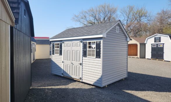 8x12 Vinyl Cape Shed - Double Doors, Loft - Stock #16-26, $4152
