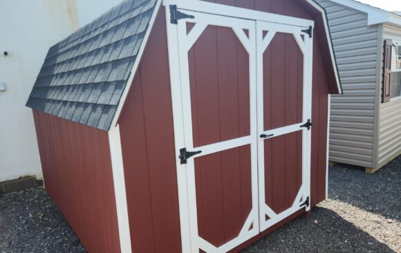 8x10 painted wood mini barn stk#14-26 $3302 discount $2972.00