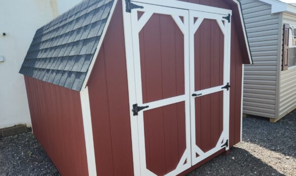 8x10 painted wood mini barn stk#14-26 $3302 discount $2972.00