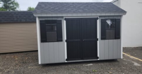 8x12 Wood Cape Shed - Loft, Wood Corners - Stock #40-26, $4055
