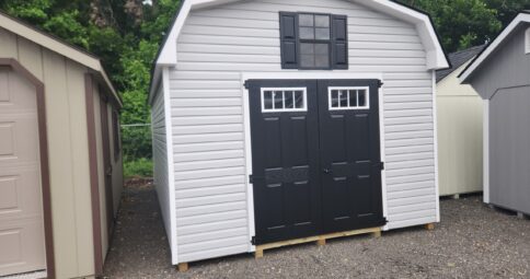 12x20 Vinyl Dutch Barn Shed - Lofts, Workbench - Stock #31-26, $8867