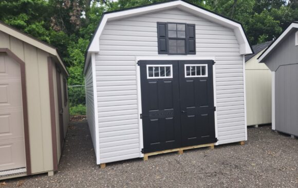 12x20 Vinyl Dutch Barn Shed - Lofts, Workbench - Stock #31-26, $8867