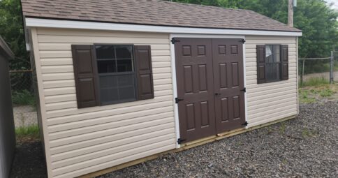 10x20 Vinyl Cape Shed - Lofts, Large Windows - Stock #38-26, $6979