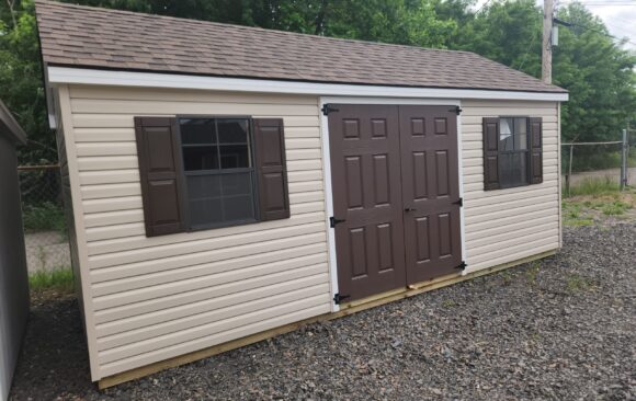 10x20 Vinyl Cape Shed - Lofts, Large Windows - Stock #38-26, $6979