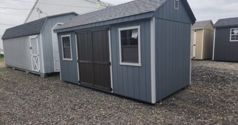 8x16 Wood Cape Shed - Lofts, Large Windows - Stock #39-26, $5146