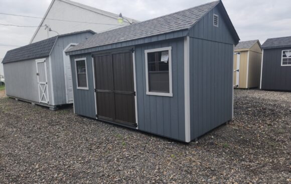 8x16 Wood Cape Shed - Lofts, Large Windows - Stock #39-26, $5146