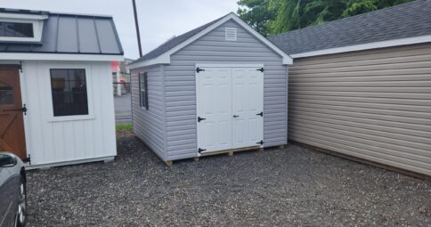 10x12 Vinyl Cape Shed - Loft, Double Doors - Stock #30-26, $4891