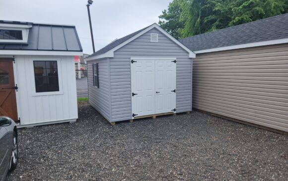 10x12 Vinyl Cape Shed - Loft, Double Doors - Stock #30-26, $4891