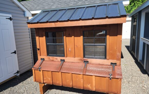 4x6 Quaker Chicken Coop - Metal Roof, Windows - $2165