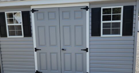 8x12 Vinyl Cape Shed - Loft, Double Doors - Stock #52-56, $4222