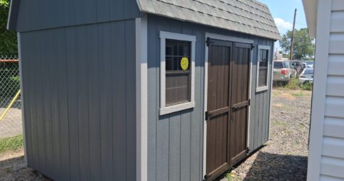 8x12 Wood Dutch Barn Shed - Lofts, Windows - Stock 61-26, $4449