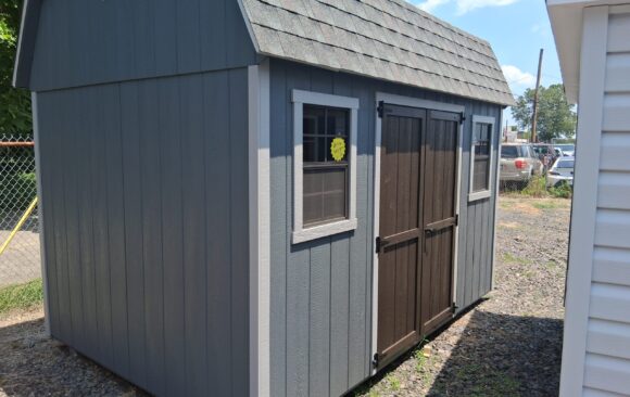 8x12 Wood Dutch Barn Shed - Lofts, Windows - Stock 61-26, $4449