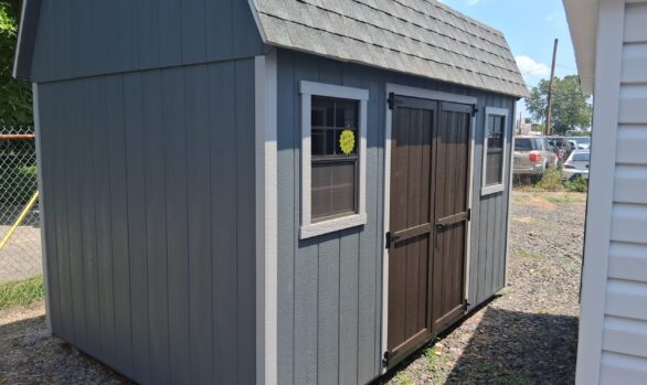 8x12 Wood Dutch Barn Shed - Lofts, Windows - Stock 61-26, $4449