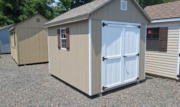 8x10 Wood Cape Shed - Double Doors, Loft - Stock #59-26, $3645