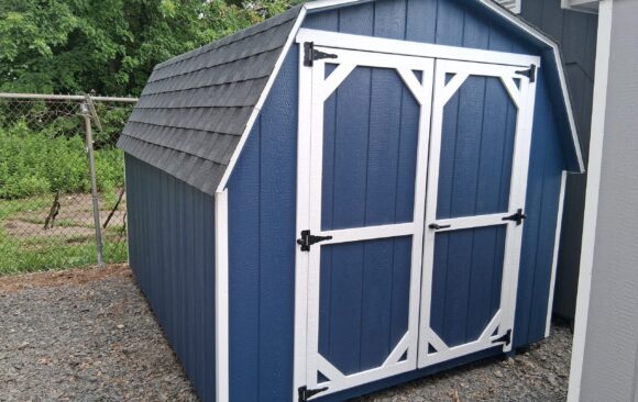 8x10 Wood Mini Barn Shed - Double Doors, Window - Stock #42-26, $2922