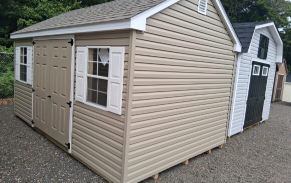10x16 Vinyl Cape Shed - Loft, 7’ Walls - Stock #56-26, $5890