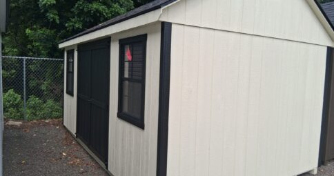 10x16 Wood Cape Shed - Loft, Large Windows - Stock #49-26, $5178