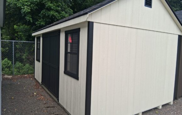 10x16 Wood Cape Shed - Loft, Large Windows - Stock #49-26, $5178