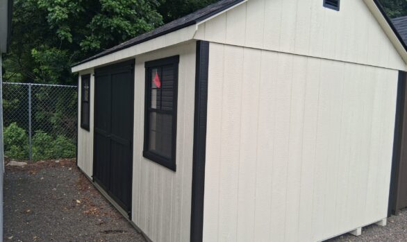 10x16 Wood Cape Shed - Loft, Large Windows - Stock #49-26, $5178
